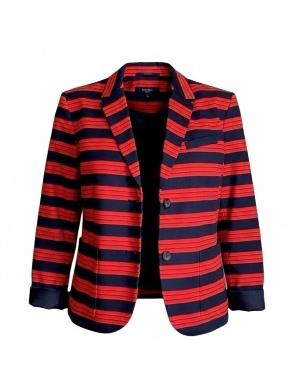 Gap Academy Blazer Women’s Size 8P Red and Deep Navy Striped